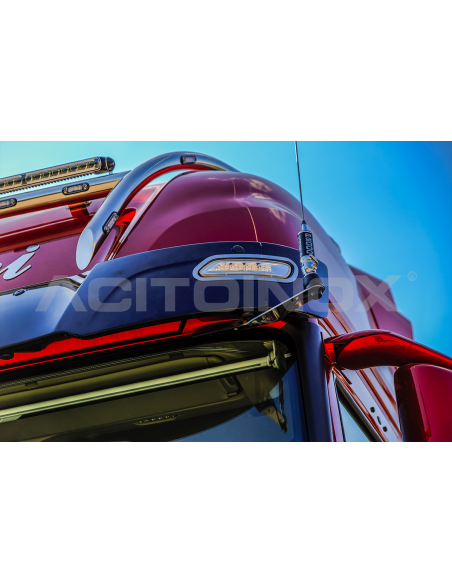 Polished CB bracket Iveco S-Way Sunvisor
