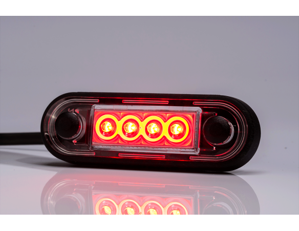 Luce perimetrale 4 LED ROSSA 12-36V
