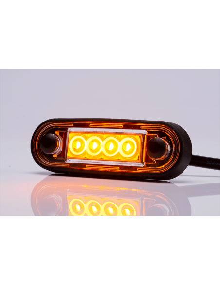 Luce perimetrale 4 LED ARANCIONE 12-36V