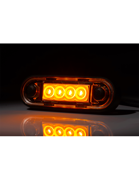 Luce perimetrale 4 LED ARANCIONE 12-36V