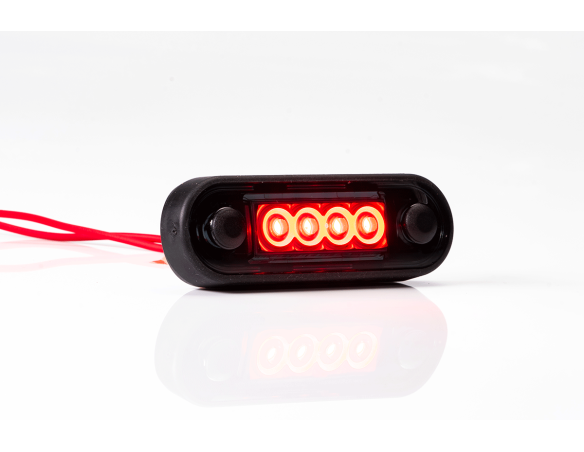 Led dark perimetrale 4 LED ROSSO 12-36V