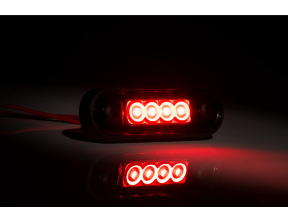 Led dark perimetrale 4 LED ROSSO 12-36V