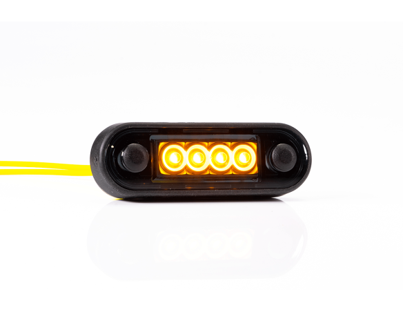 Led dark perimetrale 4 LED ARANCIONE 12-36V