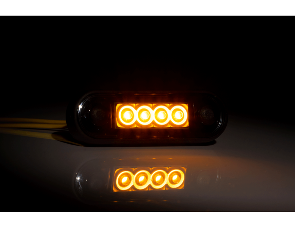 Led dark perimetrale 4 LED ARANCIONE 12-36V