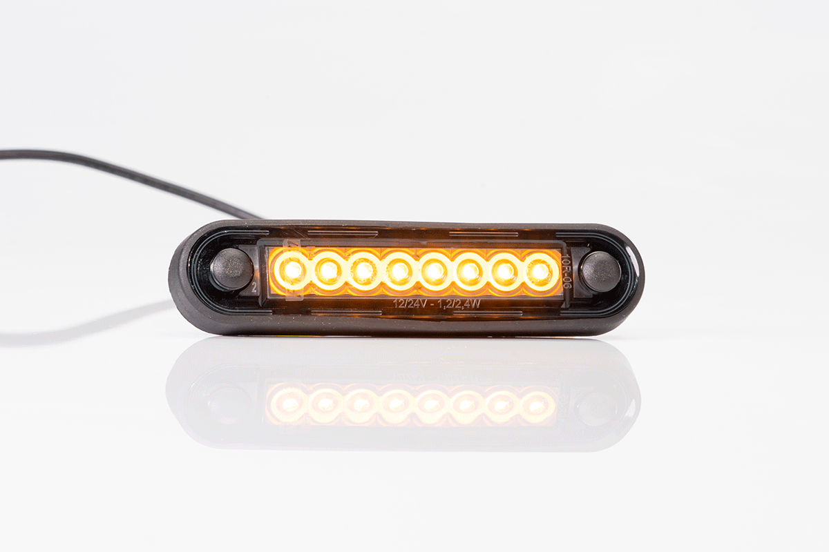 8 led dark umrissleuchte orange 12 36v