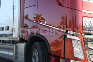 4pcs Acier Inoxydable Poli Cabine Porte Décoration Emblème pour Volvo  Camion Fh