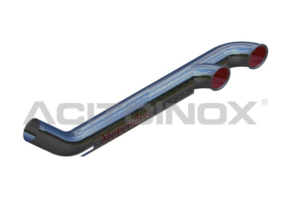 EXHAUST PIPE WITHOUT  AIR INTAKE 2 OUTPUT | Mercedes Actros MP3