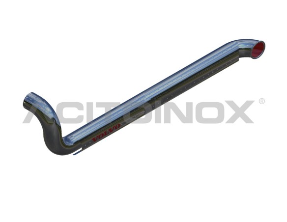 EXHAUST PIPE WITHOUT AIR INTAKE 1 OUTPUT | VOLVO FH2, FH3