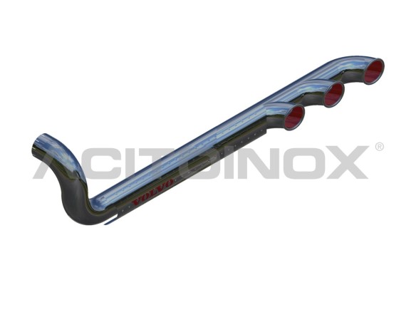 EXHAUST PIPE WITHOUT AIR INTAKE 3 OUTPUTS | VOLVO FH2, FH3