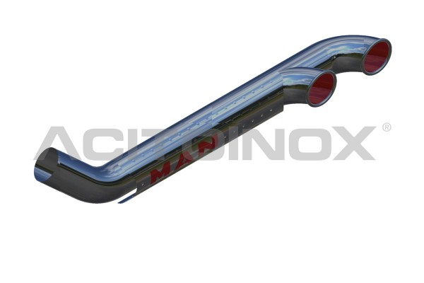 EXHAUST PIPE 2 OUTPUTS WITHOUT AIR INTAKE  | MAN TGX