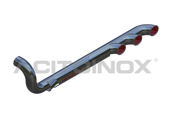 EXHAUST 3 OUTPUTS PIPE WITH AIR INTAKE | RENAULT MAGNUM
