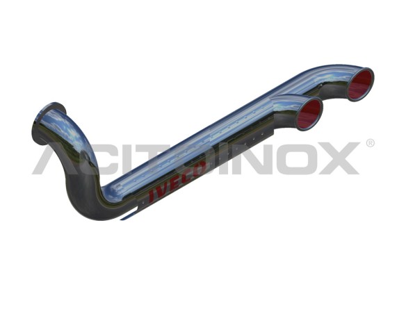 EXHAUST PIPE WITHOUT  AIR INTAKE 2 OUTPUTS | IVECO STRALIS CUBE