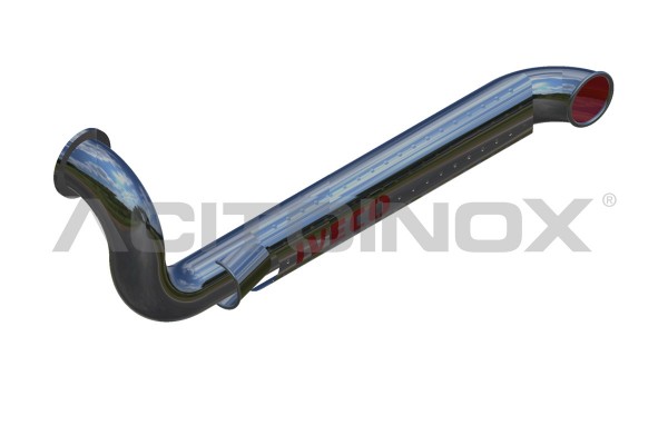 EXHAUST PIPE WITH AIR INTAKE 1 OUTPUT | IVECO STRALIS CUBE