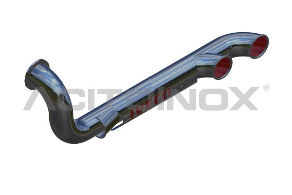 EXHAUST PIPE WITH AIR INTAKE 2 OUTPUTS | IVECO STRALIS CUBE