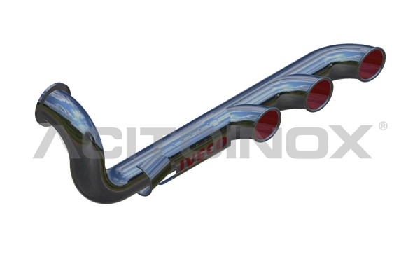EXHAUST PIPE WITH AIR INTAKE 3 OUTPUTS | IVECO STRALIS CUBE