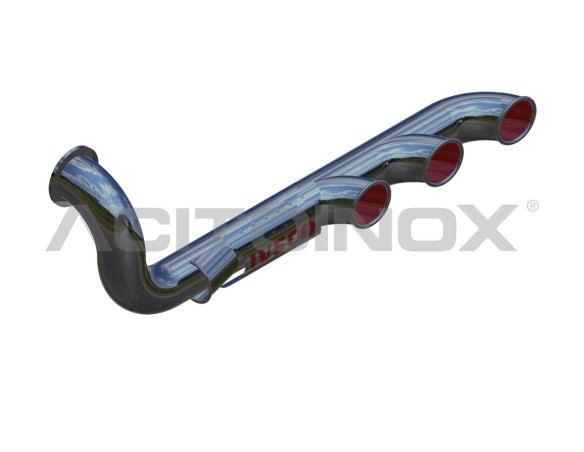 EXHAUST PIPE WITH AIR INTAKE 3 OUTPUTS | IVECO STRALIS CUBE