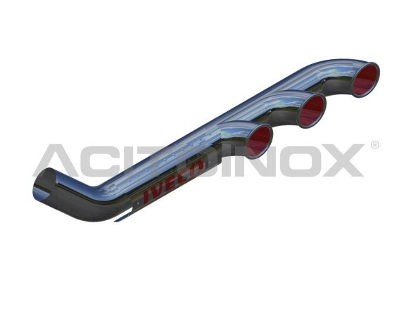 EXHAUST PIPE THREE OUTPUTS WITHOUT AIR INTAKE | IVECO STRALIS