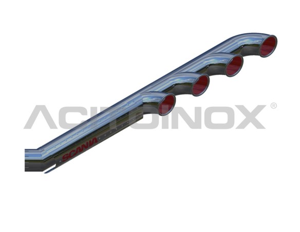 Terminale di Scarico 4 Uscite senza presa d'aria | SCANIA Serie R