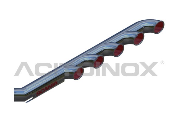 Terminale di Scarico 5 Uscite senza presa d'aria | SCANIA Serie R