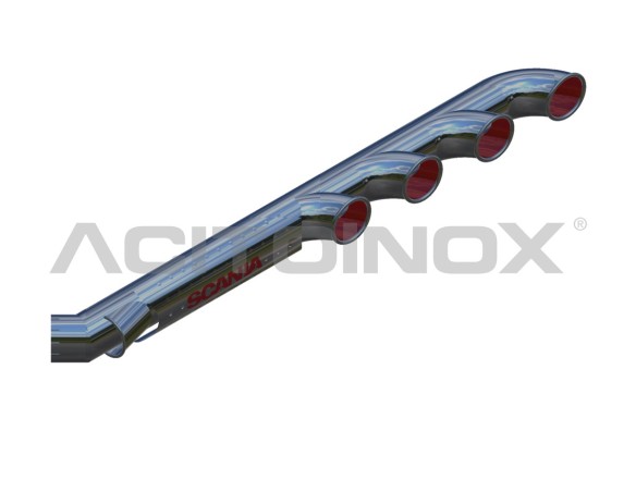 Terminale di Scarico 4 Uscite con presa d'aria | SCANIA Serie R