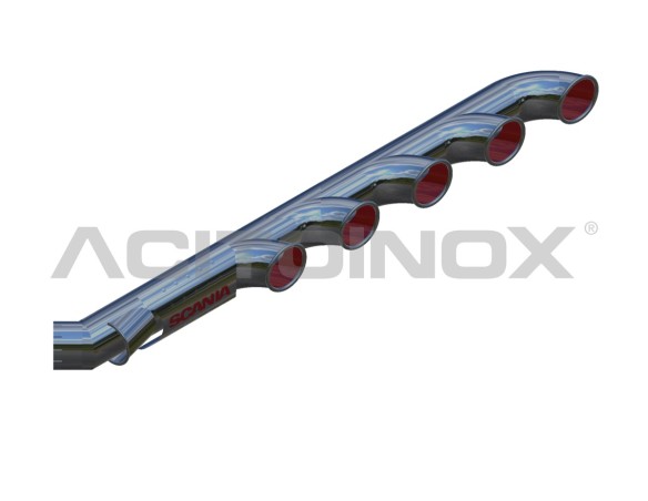 Terminale di Scarico 5 Uscite con presa d'aria | SCANIA Serie R