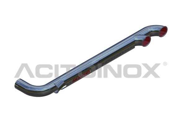 Terminale di Scarico 2 Uscite con presa d'aria | SCANIA Serie L