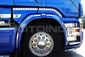 Habillage inox calandre V8 ACITOINOX pour SCANIA NEW S - Camac Cie