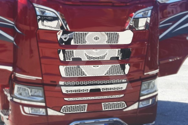 Habillage de calandre V8 | Convient pour Scania S NG