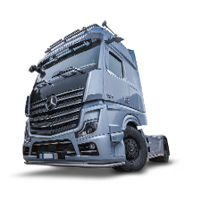Mercedes Actros MP4 / MP5 TOP OF STEP CHROME Super Polished S.Stell 2 Pcs.